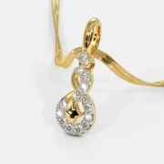 SILBERO INDIA Diamond Pendant in 18Kt Yellow Gold (0.368 gram) with Diamonds (0.0550 Ct) - The Adalira Pendant