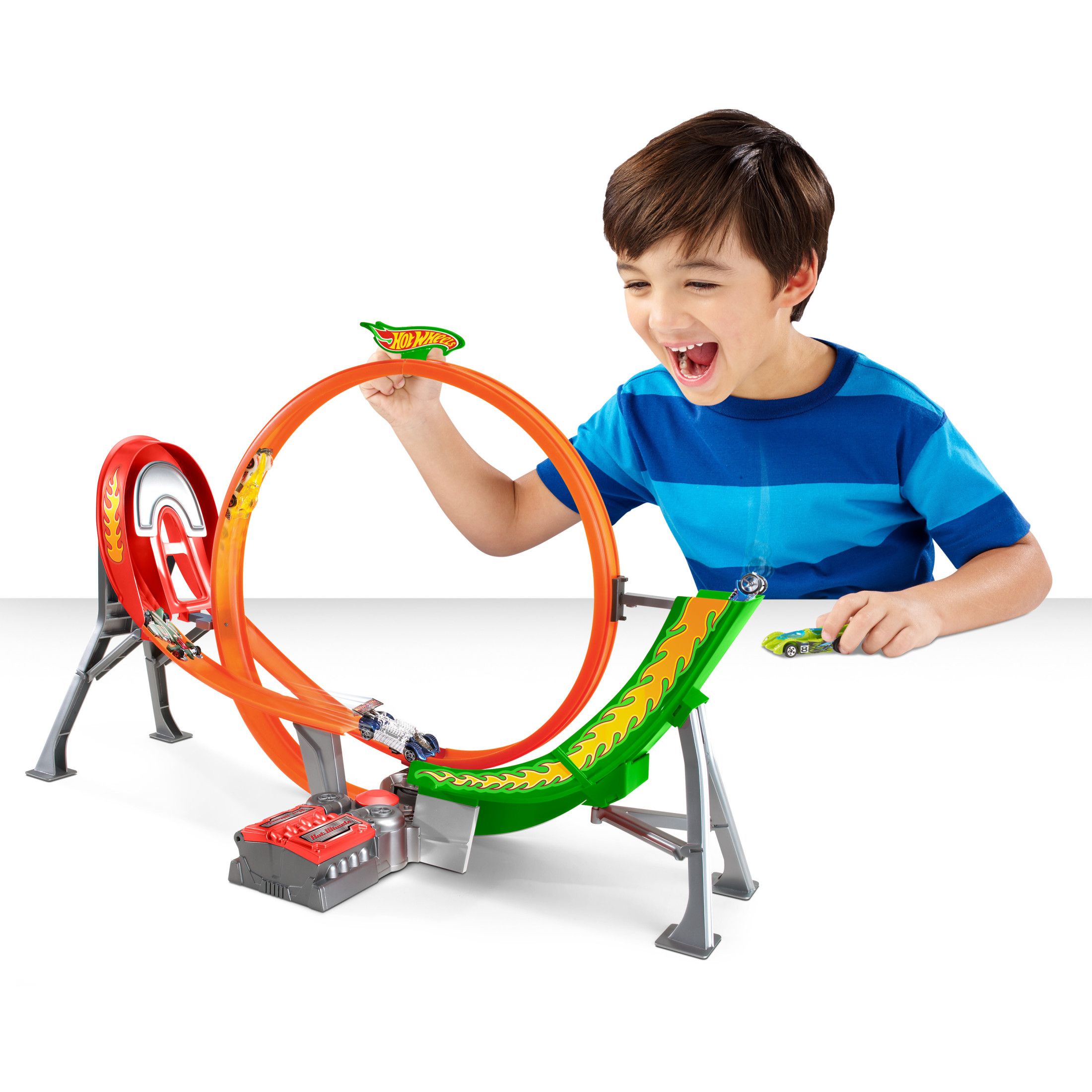 Hot Wheels Action Power Shift Motorized Raceway with 5 Cars photo 2