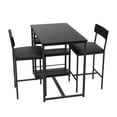 thumbnail image 1 of QinaQin Set de 2 bancos altos modernos para isla de cocina, asiento de 25.5 pulgadas, respaldo, tapizado en piel sintética, estructura metálica y reposapiés para mayor comodidad, 1 of 8