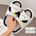 thumbnail image 4 of Zapatillas de lino para el hogar para hombre y mujer, pantuflas antideslizantes de interior con dibujos animados para las cuatro estaciones, de algodón y lino, moda silenciosa, nuevo estilo, 4 of 5