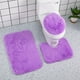 thumbnail image 2 of Yhmxh Alfombrillas de baño para baño Juego de 3 alfombras de baño de color liso para el hogar, alfombrilla antideslizante para inodoro, alfombrilla para suelo de baño de color liso, 2 of 5