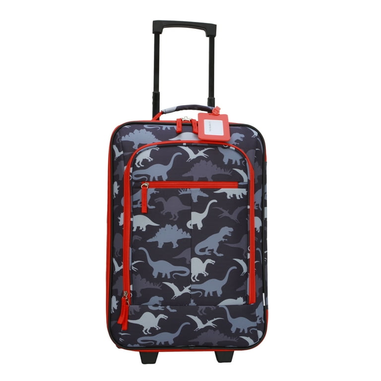 CRCKT 4 Piece 18 inch Soft Side Carry on Kids Luggage Set Dinosaur Walmart