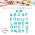 thumbnail image 2 of Alphabet Foam Stickers, 104Pcs Letters A-Z EVA Self Adhesive Glitters Foam Shape Sticker Craft Supplies for Scrapbook Card DIY Making Home Decor, Blue, 2 of 6