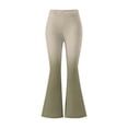 thumbnail image 7 of Lenago Athletic Yoga Pants for Women Solid Color Lightweight Breathable Yoga Pants Tummy Control Body Fitting Pants Gym Workout Running Plus Size Army Green (Gradient) XXL, 7 of 7