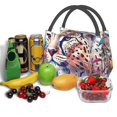 thumbnail image 3 of Disketp Vibrant Leopard In Flowers Bolsa Térmica Estampada, Bolsa Térmica Aislante para Almuerzo, Playa y Campamento, 3 of 6