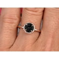 thumbnail image 5 of 1.25 Carat Round Cut Black Diamond Moissanite Engagement Ring On 10k Rose Gold Halo Antique Design, 5 of 5