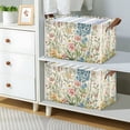 thumbnail image 2 of Yayeee Foldable Storage Basket for Shelves with Handles Set of 2 Waterproof Cloth Bins, Colorful Wildflowers, 2 of 7