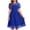 Blue, variant on Girls Summer Dress Mesh Puff Short Sleeve Crew Neck Dot Print Sundress Casual A Line Tulle Midi Dresses (15-16 Years, Wine)