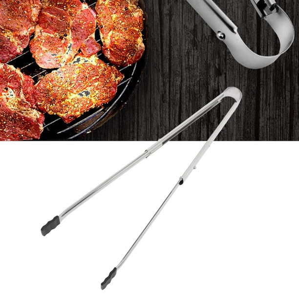 Pinzas Para Servir, Pinzas De Cocina De Acero Inoxidable Resistentes Al Calor, Prácticas Y Ligeras Con Puntas De Silicona Para Acampar