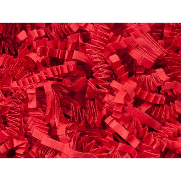 Pack of 1, Red Crinkle Cut™ Paper Shred 10 Lb Spring-Fill Shred Perfect for Christmas, Valentine's Day & Patriotic Baskets