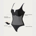 thumbnail image 6 of Women Sexy Tummy Control One Piece Swimsuits V Wired Slimming Bathing Suit Color Block Printed Swimwear Black S, 6 of 6