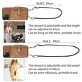 thumbnail image 6 of for iPhone 16 Pro Max Wallet Case, Crossbody Phone Purse with Card Holder for Women, Zipper PU Leather Carrying Cover Gift with Shoulder Strap Kickstand Anti-drop for iPhone 16 Pro Max - Brown, 6 of 10