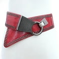thumbnail image 5 of Prolriy Corset Belts for Women, Women's Fashion Vintage Wide Waist Belt Elastic Stretch Belts with Interlock Buckle Womens Belt Red, 5 of 8