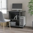 thumbnail image 1 of vidaXL Computer Desk High Gloss Grey 80x50x75 cm Engineered Wood, 1 of 4