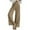 Khaki, variant on Womens Corduroy Casual Pants Fall Classic Wide Leg Trousers Two Button Detail Semi Elastic Waist