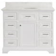 thumbnail image 5 of Aria 42" Bathroom Vanity with White Cabinet and Engineered Marble Top, 5 of 7