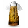 thumbnail image 3 of Fall Apron Epic View Deep Down in the Forest with Shady Leaves Rural Habitat Ecology Scene, Unisex Kitchen Bib Apron with Adjustable Neck for Cooking Baking Gardening, Yellow Brown, by Ambesonne, 3 of 3