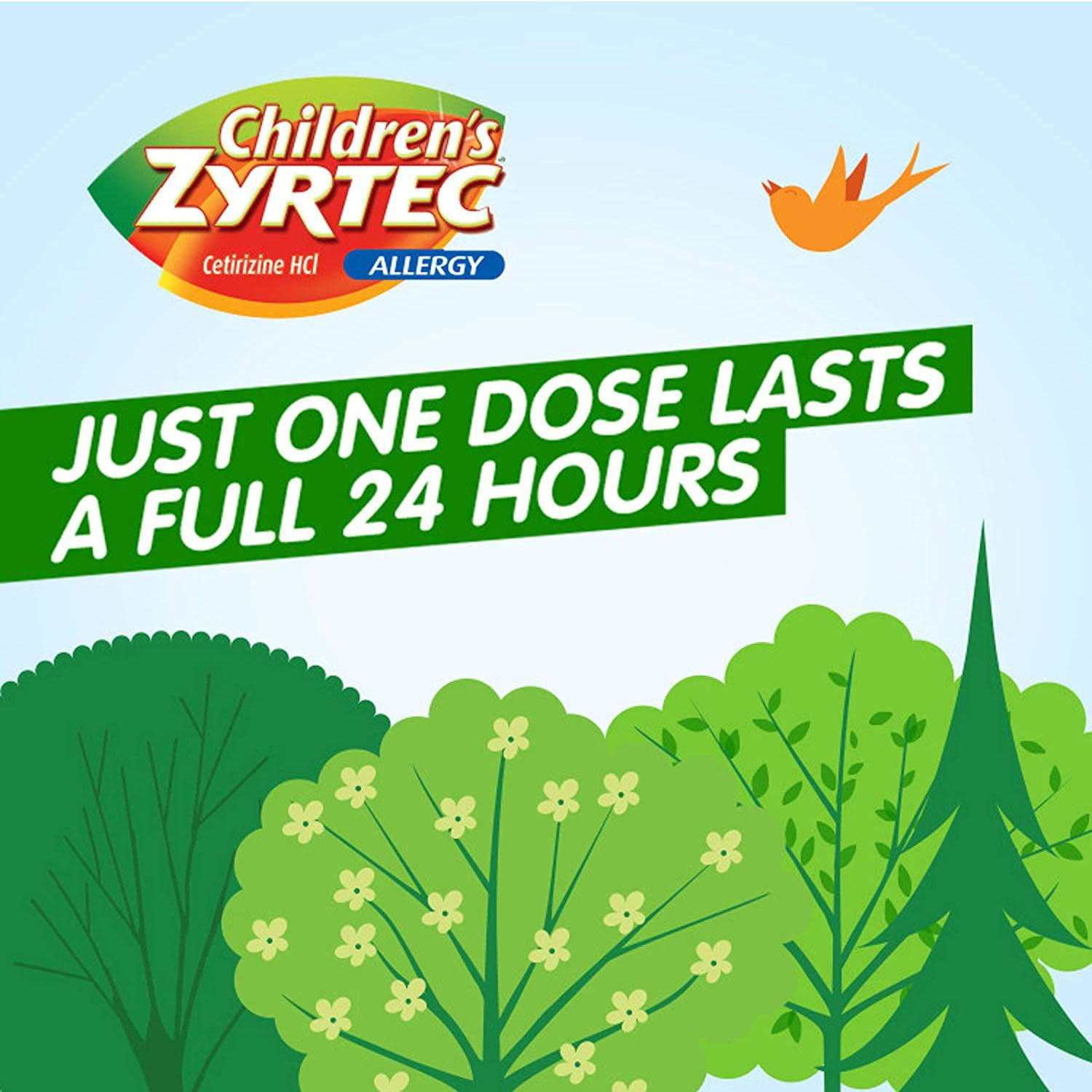 6 Pack Children's Zyrtec 24 hr Dissolving Allergy Tablets, Cetirizine 10 mg, Citrus Flavor,12 Count