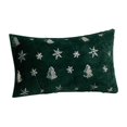 thumbnail image 1 of Funda de almohada decorativa navideña de peluche, funda de cojín, funda de almohada suave y lavable Verde, 1 of 9