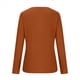 thumbnail image 5 of Camiseta de Mujer con Encaje de Piña y Costuras, Color Liso, Larga, Cuello Redondo, Informal. Color Naranja XL, 5 of 7