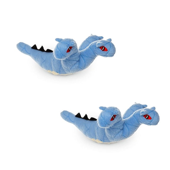 Mighty Jr Dragon Hydra Durable Plush Squeaky Dog Toy 2-Pack