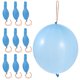 thumbnail image 2 of 10pcs Sin impresión de globos Bolas de perforación de neón con globos llenos de diversión con asa de goma para la fiesta de cumpleaños (azul), 2 of 5
