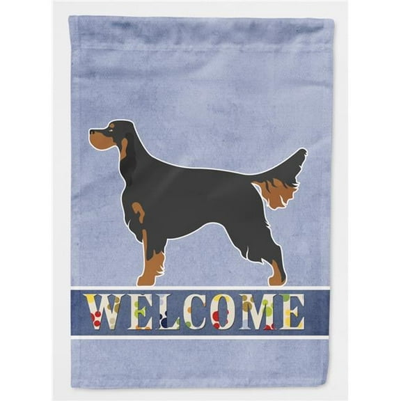 Carolines Treasures  Gordon Setter Welcome Flag Canvas House Size