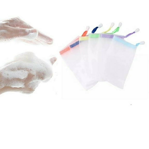 10 Pcs Soap Saver Bag Suds Bubbles Maker Sack Sock Pouch Holder Mesh Net Bags US