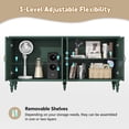thumbnail image 4 of HLR 61.8" Accent Cabinet, 4 Doors Sideboards and Buffets Cabinet Buffet Cabinet with Storage for Living Room, Green, 4 of 8
