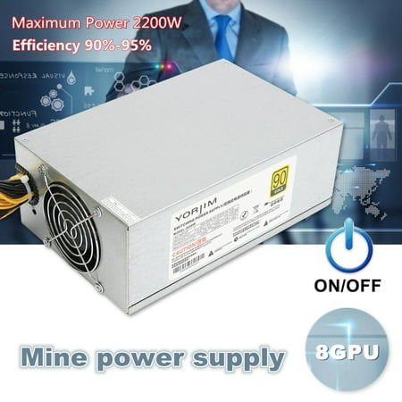 8 CPU 2200W Mining Machine Power Supply For Antminer S7 S9 Bitcoin Miner W
