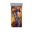 thumbnail image 2 of Natural Cave Bedding Set with Sheet & Covers, Inside View of Prometheus Cave in States Dark Karst Underground Myst Nature, Printed Bedroom Decor 2 Shams, 4 Sizes, Multicolor, by Ambesonne, 2 of 3