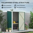 thumbnail image 4 of Outsunny 5'x3' Outdoor Storage Shed w/ Single Door, Green, 4 of 10