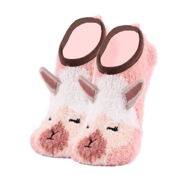 Hello Kitty Panda Bros Slipper Socks For Women With Grippers, Fuzzy Cozy Monkey Slippers