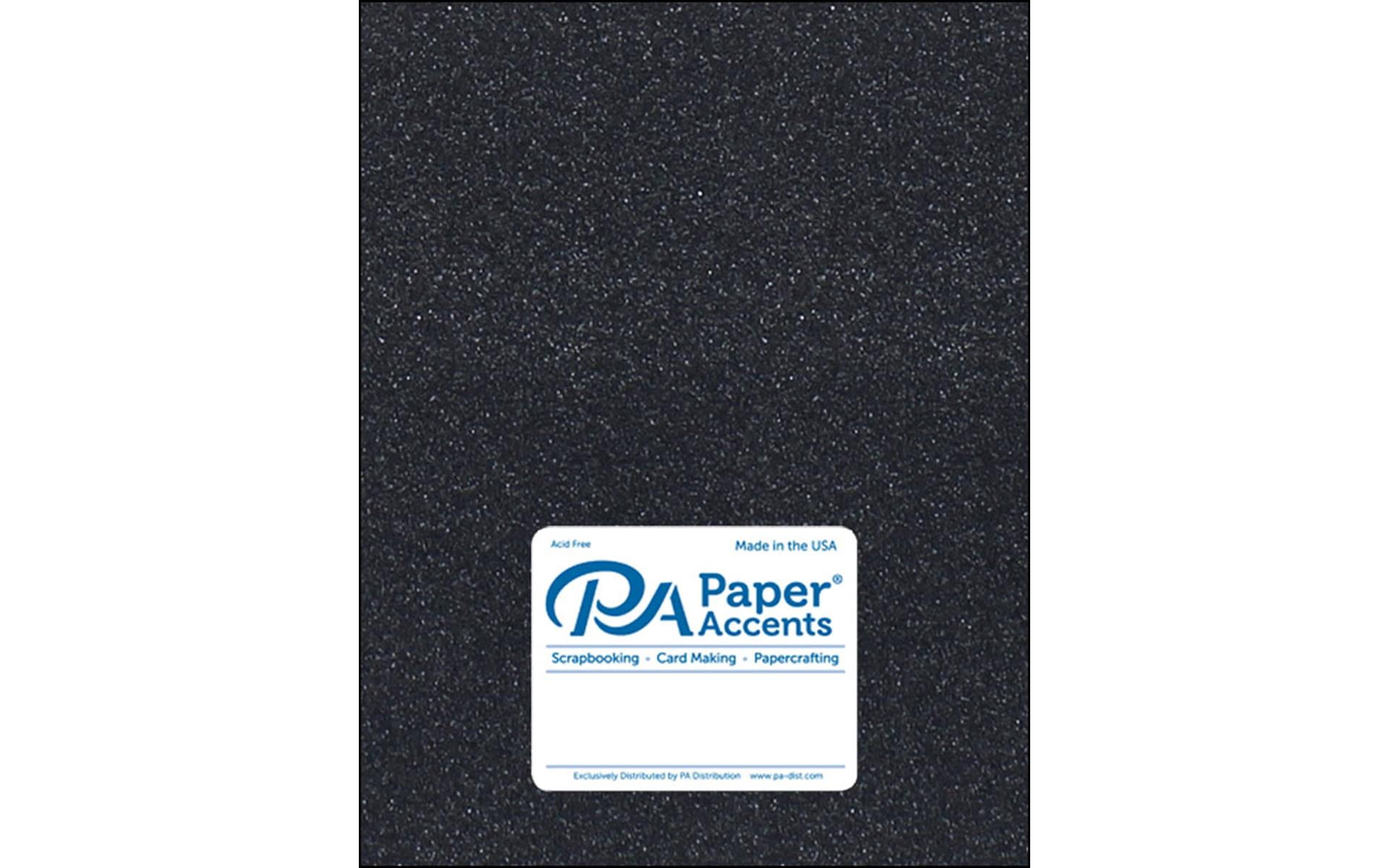 Paper Accents Glitter Cardstock 8.5'x 11' 85lb 15pc Black