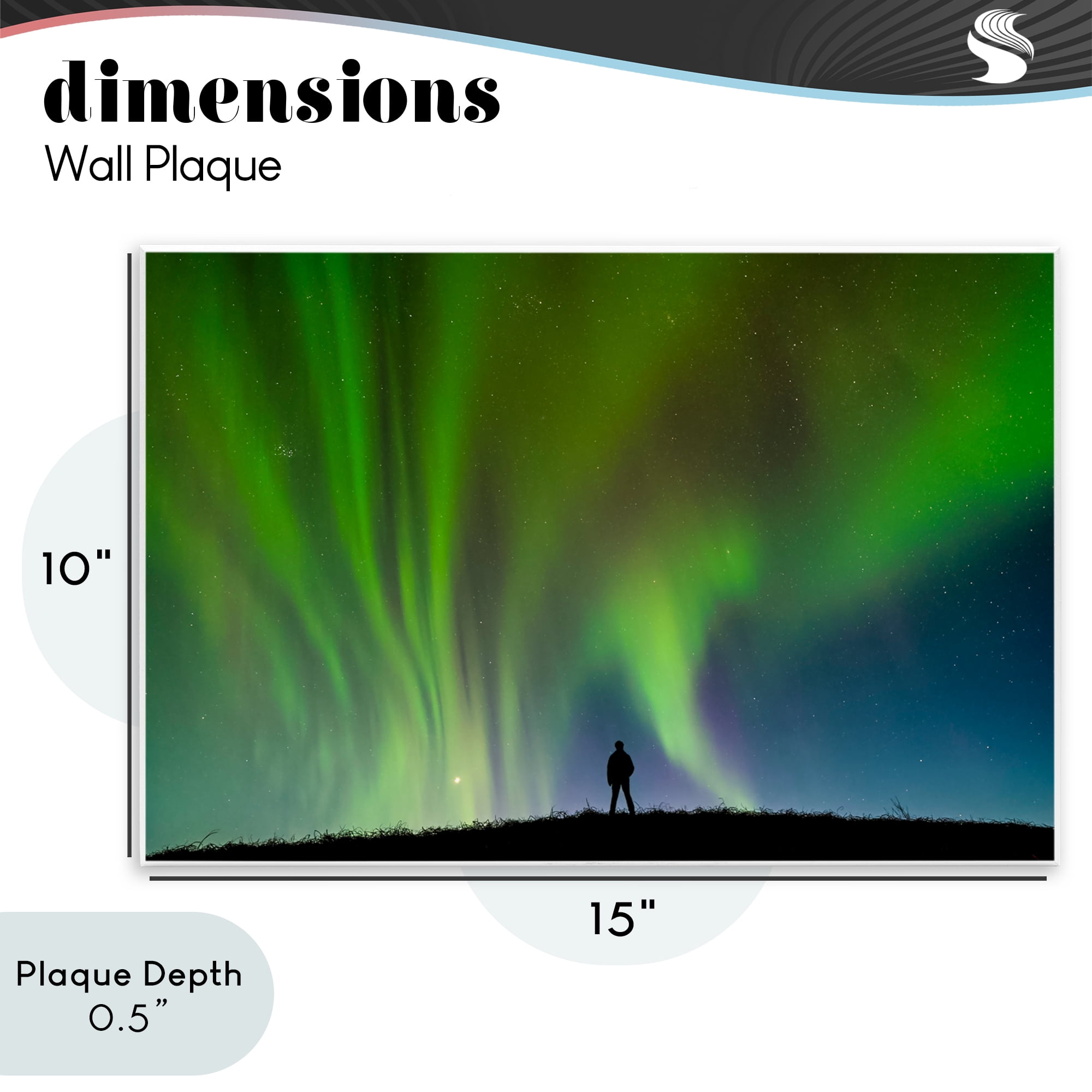 Stupell Industries Envelop Northern Lights Silhouette Wall Plaque Art, design by Shelley Carlisle