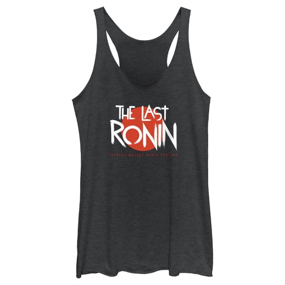 Women's Teenage Mutant Ninja Turtles The Last Ronin Red Moon Logo Racerback Tank Top Black Heather Large