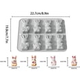 thumbnail image 3 of Easter Silicone 3D Rabbit Silicone 8 Cavities Easter Rabbit Soap Candle Cookie Chocolate, 3 of 4