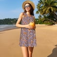 thumbnail image 3 of KLL Daisies Flowers Pattern Womens Summer Dresses 2025,Loose Round Neck Sleeveless Sundresses Tank Dresses with Pockets, 3 of 7