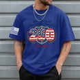thumbnail image 2 of Rotm Usa Apparel Men's 4Th of July USA Shirts Shirt Short Sleeve American Flag T-Shirt Blue,L, 2 of 5