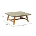 thumbnail image 2 of Kert Coffee Table Gray Coffee Table, Modern Style, Faux Concrete Duralcrete square shape tabletop, Acacia Wood, Outdoor Living, 2 of 2