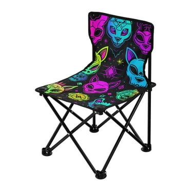 Devil Magic Portable Camping Chair Small for Kids Outdoor Folding Beach Chair Fishing Chair Lawn Chair with Carry Bag