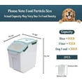thumbnail image 2 of Large Flour Storage Container Bin 50lb, 2Pack Rice Storage Containers with Wheels Seal Locking Lid, Dry Food, Sugar, Baking Supplies, Rice Dispenser Set with Measuring Cup & Scoop - Green, 2 of 14