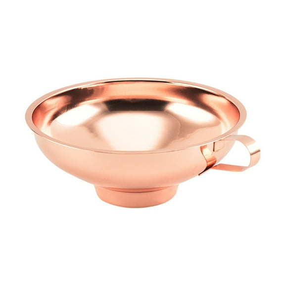 FEAMOS Canning Funnel,Stainless Steel Wide Mouth Rose Gold Jar Canning Funnel With Handle Kitchen Tool