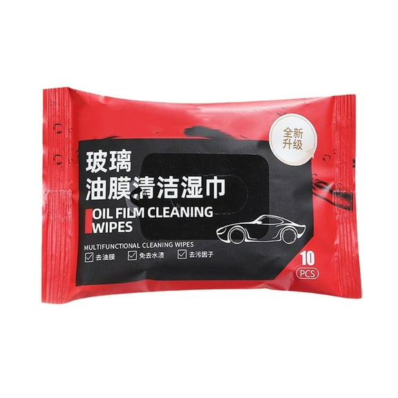 Coollooc Car Glass Oil Film Removal Wipes, Automotive Oil Film Cleaning Wipes for Windshield, Window Wipes Car Glass Cleaner Wipes, Multifunctional Wet Wipes for Quick Cleaning Oil Film