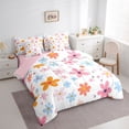 thumbnail image 3 of Castle Fairy Teens Colorful Flowers Bedding Comforter Set,Spring Garden Queen Bedding Sets, 3 of 8