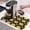 Black, variant on Yellow Lemon Rounds Dish Drying Mats for Kitchen Counter, Summer Fruit Rustic Floral Vintage Absorbent Coffee Bar Mat with Non-slip Rubber Backed Quick Drying Dish Rack Pad 16"x18"