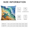 thumbnail image 5 of Orinice Turtle Wave Beach Graphic Decorative Pillow Cover for Home Couch Living Room Bed 24x24in, 5 of 5