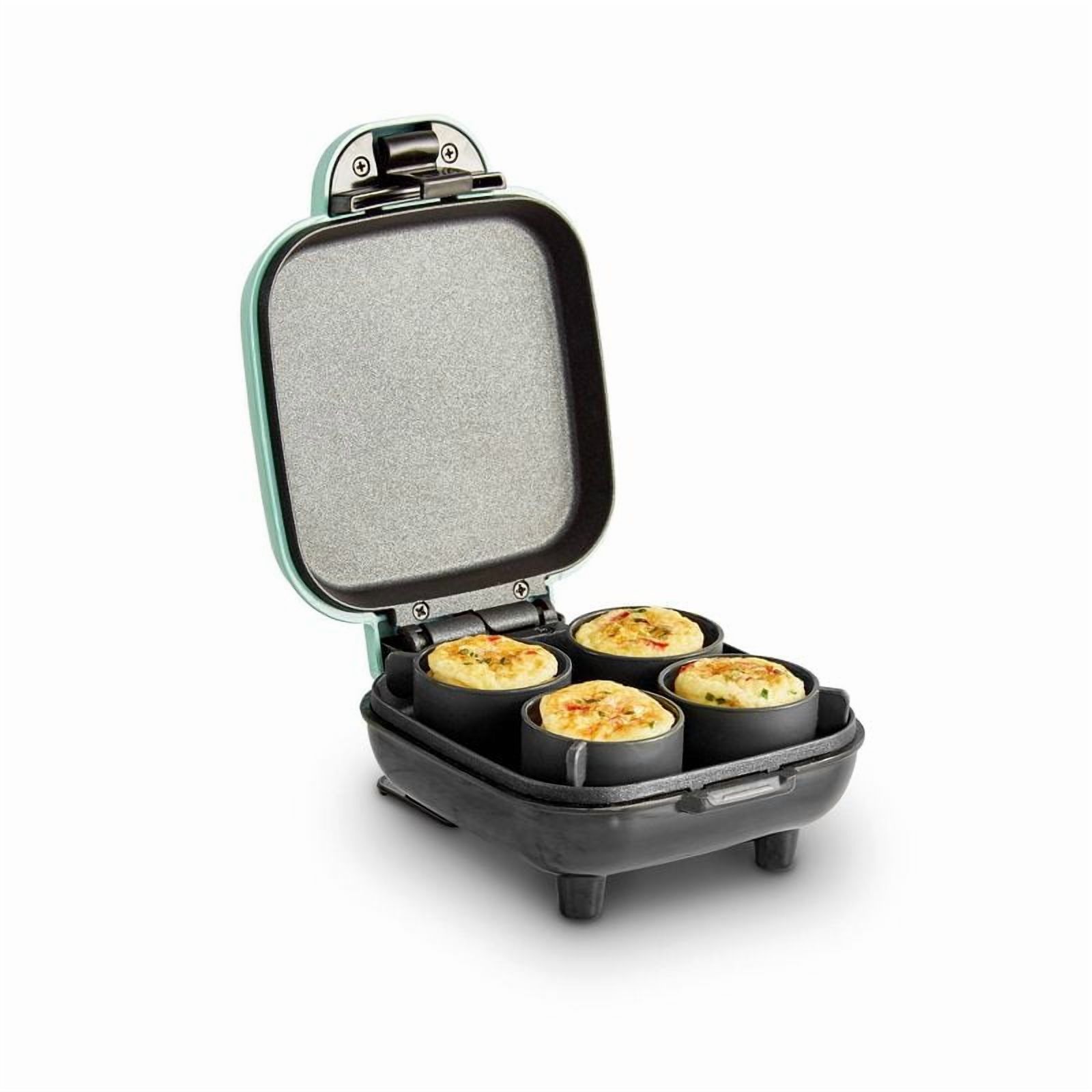 Egg Bite Maker - Aqua: 4-Egg Cooker, Electric Egg Cooker, Dishwasher-Safe Parts, 420W, Aluminum & Plastic