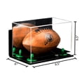 thumbnail image 2 of Acrylic Mini - Miniature (not Full Size) Football Display Case with Mirror, Wall Mount and Green Risers (A005-GRR), 2 of 3