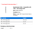 thumbnail image 2 of Speedometer Cable - Compatible with 1986 - 1987 Dodge D250, 2 of 2